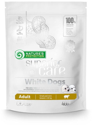NATURES PROTECTION Superior White Dogs Adult Small and Mini Breeds with Lamb 4 kg