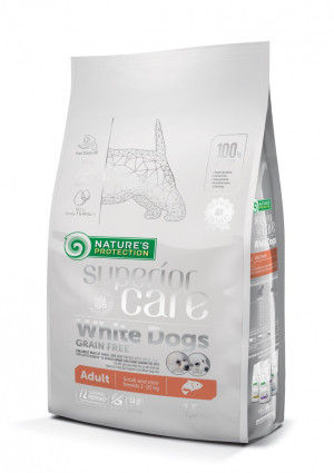 NATURES PROTECTION Superior White Dogs Grain Free Salmon Adult Small and Mini Breeds 10 kg