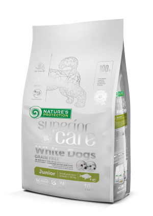 NATURES PROTECTION Superior White Dogs Grain Free White Fish Junior Small and Mini Breeds 1,5 kg