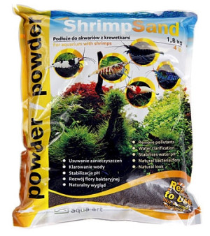 AQUA ART Shrimp Sand Powder  - podłoże do krewetkarium 1,8kg (brązowe)