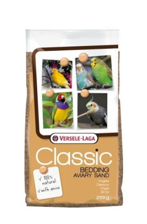 VERSELE-LAGA Aviary Classic Bedding Sand 25kg - piasek z gritem dla ptaków