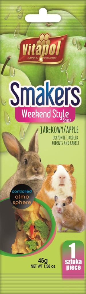 VITAPOL Smakers Weekend Style dla gryzoni i królików - jabłkowy 45g (1 szt.)