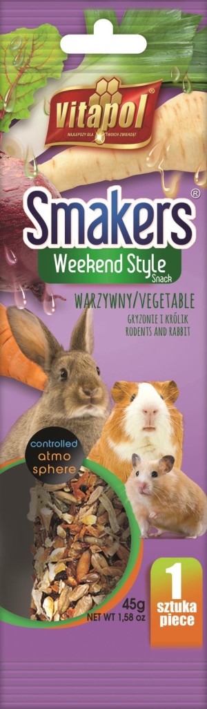 VITAPOL Smakers Weekend Style dla gryzoni i królików - warzywny 45g (1 szt.)