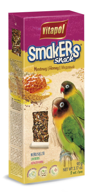 VITAPOL Smakers dla papug nierozłączek - miodowy 2 szt.