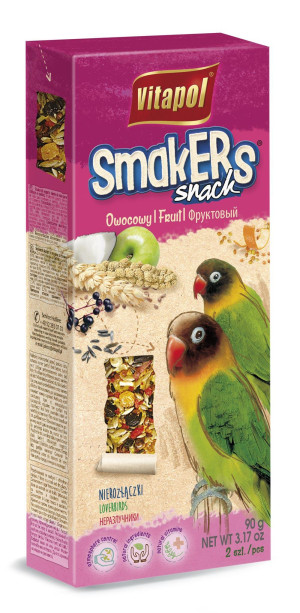 VITAPOL Smakers dla papug nierozłączek - owocowy 2 szt.