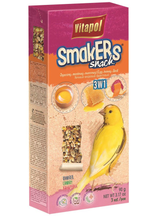 VITAPOL Smakers dla kanarka 3w1 - owocowo / miodowo / jajeczny 3 szt.
