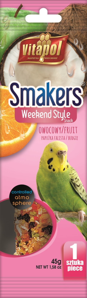 VITAPOL Smakers dla papugi falistej Weekend Style - owocowy 40g (1 szt.)