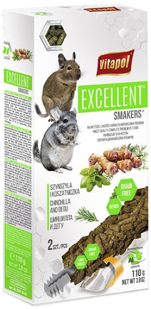 VITAPOL Smakers Excellent - dla szynszyla i koszatniczki 2 szt.