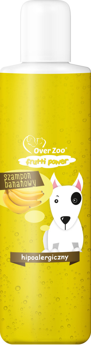 OVER ZOO Szampon bananowy dla psów z wrażliwą skórą 200ml
