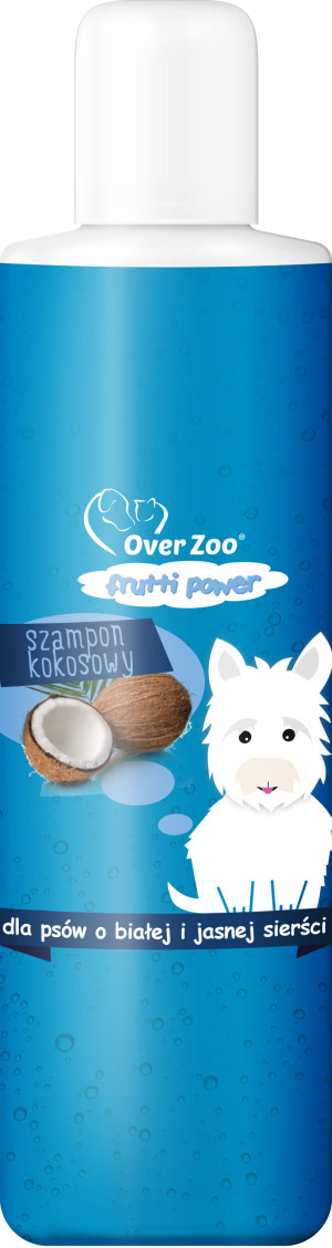 OVER ZOO Szampon kokosowy dla psów o białej i jasnej sierści 200ml