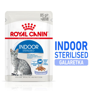 ROYAL CANIN Indoor Sterilised w galaretce, karma mokra dla kotów dorosłych, sterylizowanych, przebywających wyłącznie w domu 12x 85g