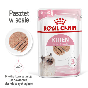 ROYAL CANIN Kitten Instinctive pasztet karma mokra - pasztet dla kociąt do 12 miesiąca życia 85g