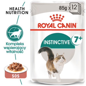 ROYAL CANIN Instinctive +7 w sosie karma mokra w sosie dla kotów starszych, wybrednych 85g