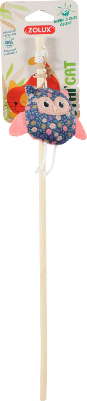 ZOLUX Zabawka dla kota ETHICAT wędka sowa - kwiaty