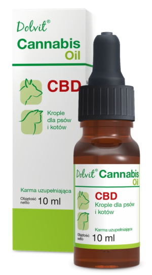 DOLFOS - Dolvit Cannabis Oil suplement dla psa i kota 10ml