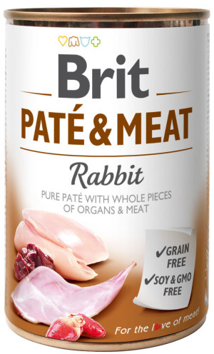 BRIT Paté & Meat Rabbit 400g (puszka)