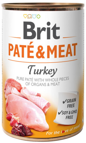 BRIT Paté & Meat Turkey 400g (puszka)