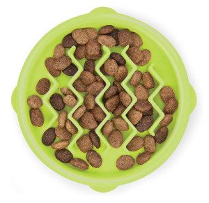 PETSTAGES CAT SLOW FEEDER XS GREEN - miska spowalniająca jedzenie 14cm