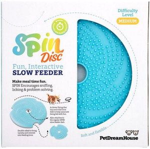 PET DREAM HOUSE Spin Lick Frisbee Blue Medium - mata do lizania