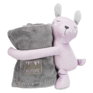 TRIXIE Junior Zestaw szop z kocem szary / purpurowy