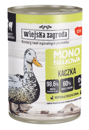 WIEJSKA ZAGRODA Monobiałkowa dla kota - Kaczka 200g