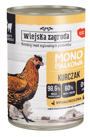 WIEJSKA ZAGRODA Monobiałkowa dla kota - Kurczak 200g