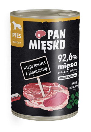 PAN MIĘSKO Wieprzowina z jagnięciną dla psa 400g