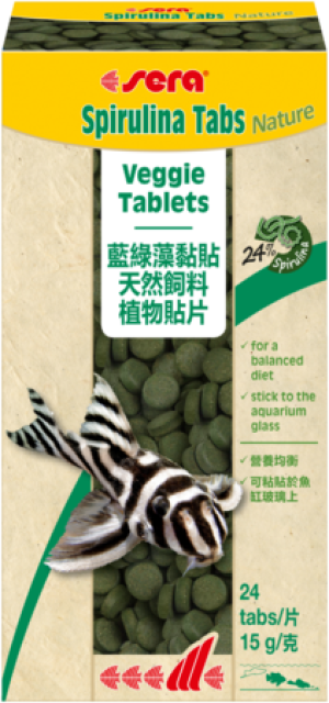 SERA Spirulina Tabs 24tabl. - pokarm roślinny