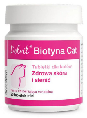 DOLFOS Biotyna Cat - Zdrowy i piękny wygląd okrywy włosowej - 90 tabletek