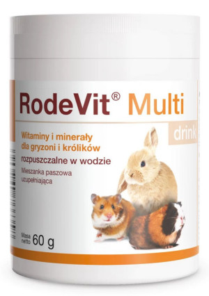 DOLFOS RodeVit Multi drink - Witaminy i minerały dla gryzoni i królików rozpuszczalne w wodzie 60g