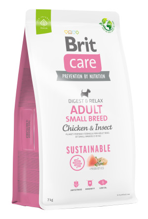 BRIT CARE Dog Sustainable Adult Small Chicken & Insect 7 kg