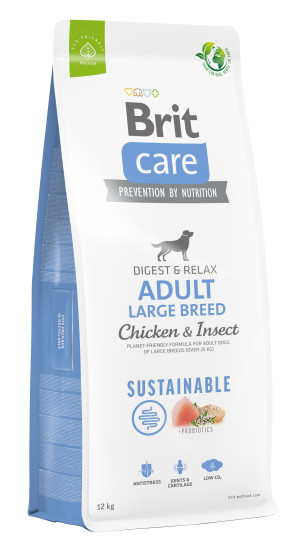 BRIT CARE Dog Sustainable Adult Large Breed Chicken & Insect 12kg