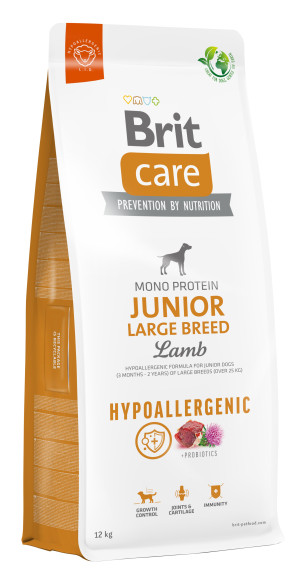 BRIT CARE Dog Hypoallergenic Junior Large Breed Lamb 3 kg