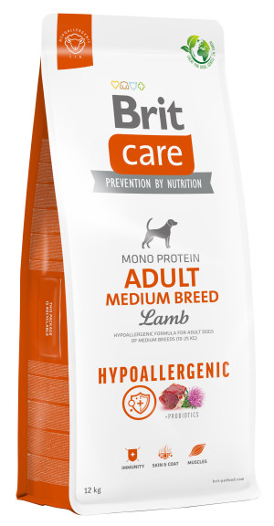 BRIT CARE Dog Hypoallergenic Adult Medium Lamb 3 kg