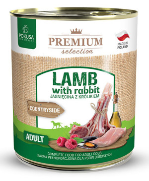 POKUSA Premium Selection Adult Jagnięcina z królikiem 800g