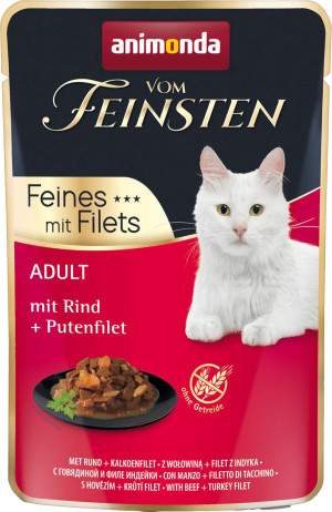 ANIMONDA Cat Vom Feinsten Adult - Wołowina z indykiem 85g (saszetka)