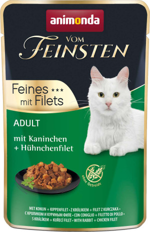 ANIMONDA Cat Vom Feinsten Adult - filet z królika i kurczaka 85g (saszetka)