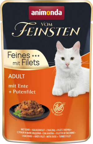 ANIMONDA Cat Vom Feinsten Adult - filet z kaczki i indyka 85g (saszetka)