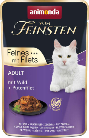 ANIMONDA Cat Vom Feinsten Adult - filet z dziczyzny z indykiem 85g (saszetka)