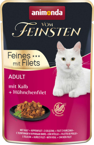ANIMONDA Cat Vom Feinsten Adult - filet z cielęciny i kurczaka 85g (saszetka)