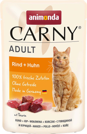 ANIMONDA Carny Adult - Wołowina z kurczakiem 85g (saszetka)