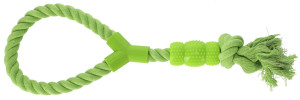 DINGO Sznur z Gryzakiem Denta Fresh 41 cm - zielony