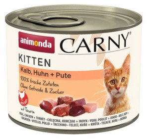 ANIMONDA Carny Kitten Cielęcina, kurczak, indyk 200g