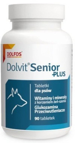 DOLFOS Dolvit Senior Plus - preparat witaminowy z glukozaminą 90tabl. (mini)