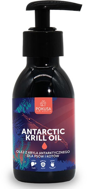 POKUSA Antarctic Krill Oil - Olej z kryla antarktycznego dla psów i kotów 100 ml