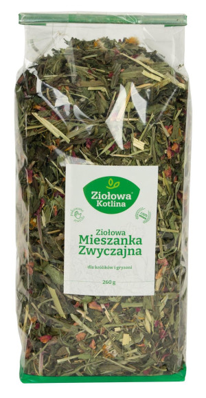 ZIOŁOWA KOTLINA Mieszanka Zwyczajna królik, gryzoń 260g