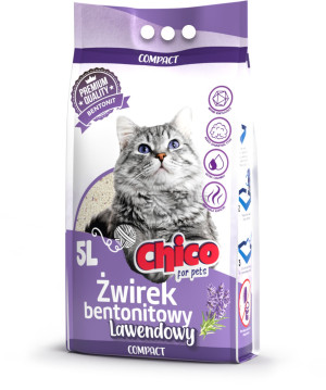 CHICO Żwirek bentonitowy Compact Lawenda 5L