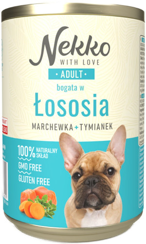 NEKKO Adult łosoś, marchewka i tymianek 400g (puszka)