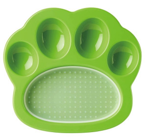 PET DREAM HOUSE Paw 2in1 (miska spowalniająca) Mini Green Easy 20 x 18 x 3 cm - zielony