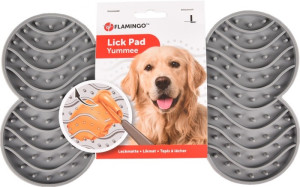 FLAMINGO Lick Pad Mata Antystresowa do lizania L 29 cm - szary